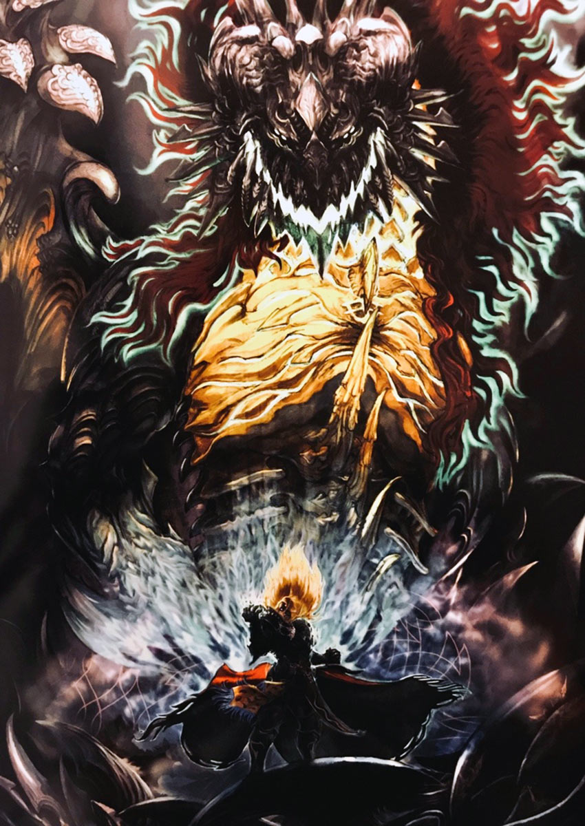 Shinryu & Zenos Art from Final Fantasy XIV: Stormblood