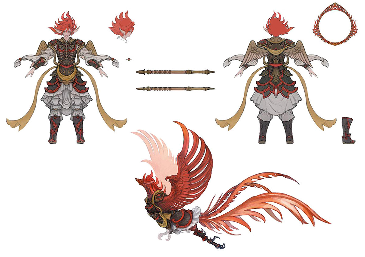 Suzaku Concept Artwork from Final Fantasy XIV: Stormblood