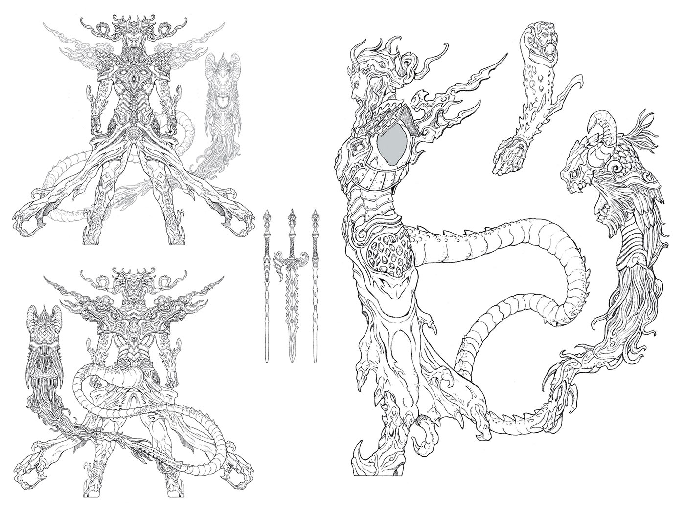 The Thunder God Concept Artwork from Final Fantasy XIV: Stormblood