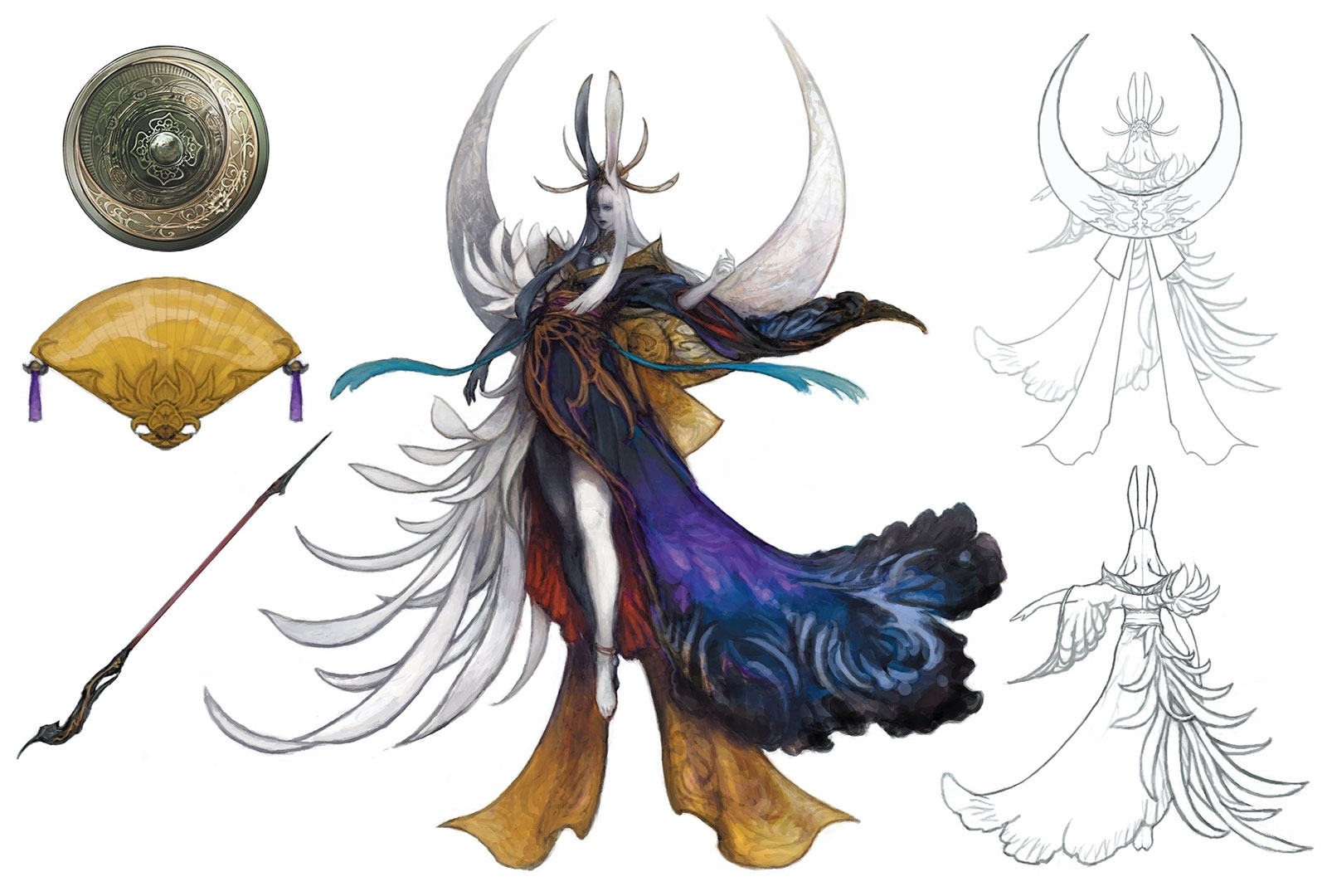 Tsukuyomi Concept Art from Final Fantasy XIV: Stormblood