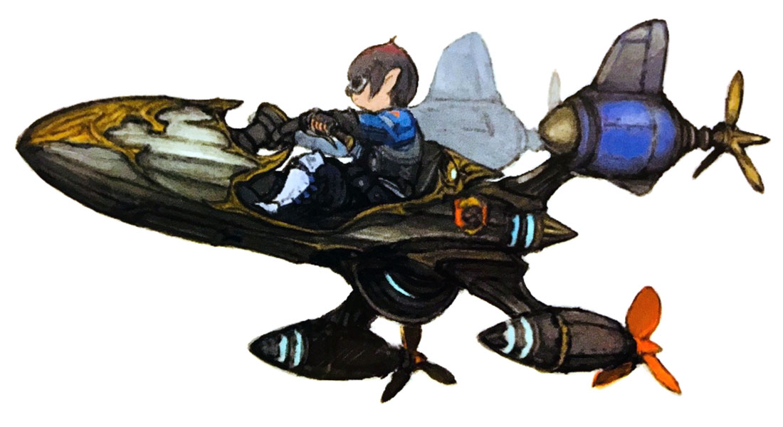 Wedge and the Falcon Art from Final Fantasy XIV: Stormblood