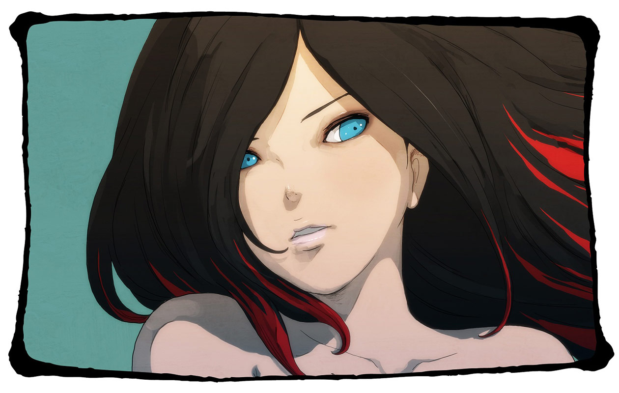 Raven Face Art from Gravity Rush 2