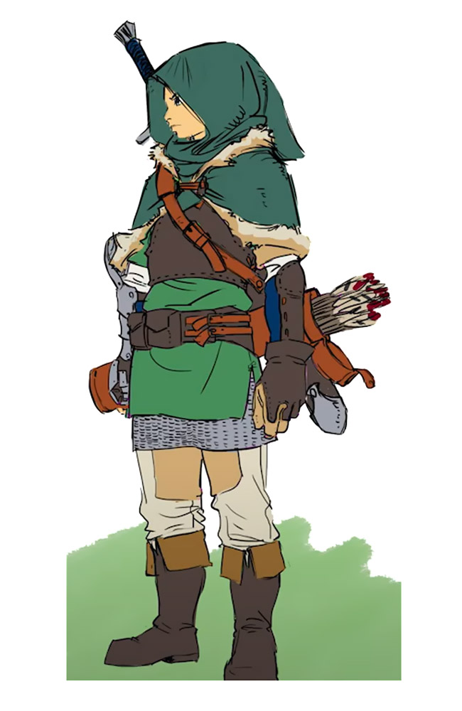 Early Link Concept Art from The Legend of Zelda: Breath of the Wild