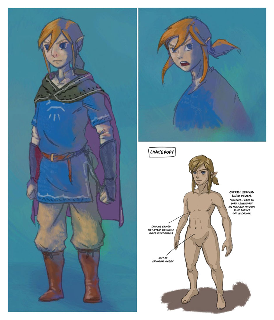 Early Link Design from The Legend of Zelda: Breath of the Wild