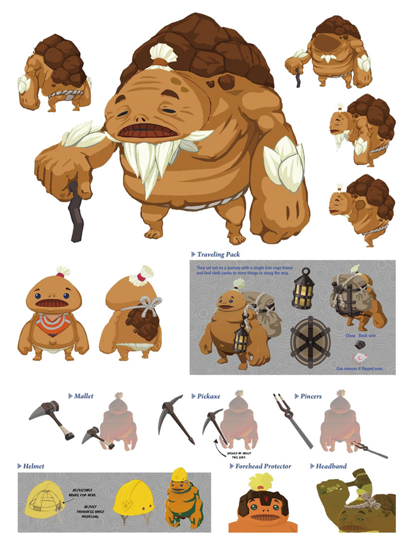 Elderly and Child Goron Art from The Legend of Zelda: Breath of the Wild