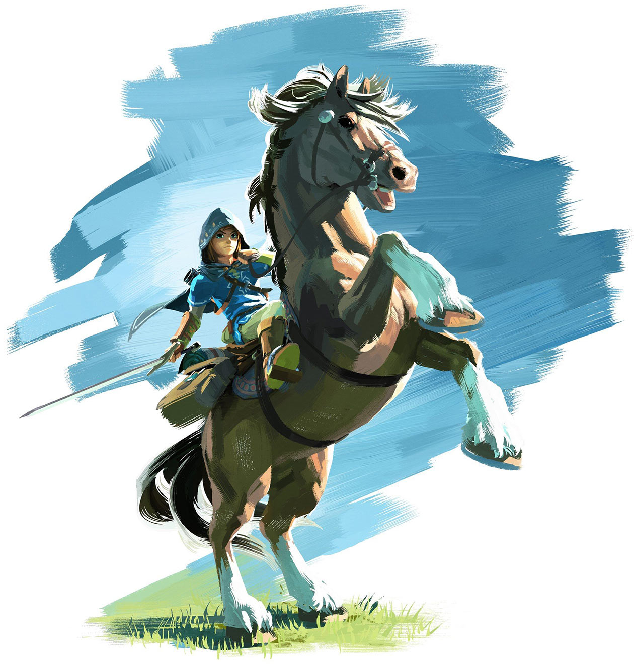 Link & Epona Art from The Legend of Zelda: Breath of the Wild