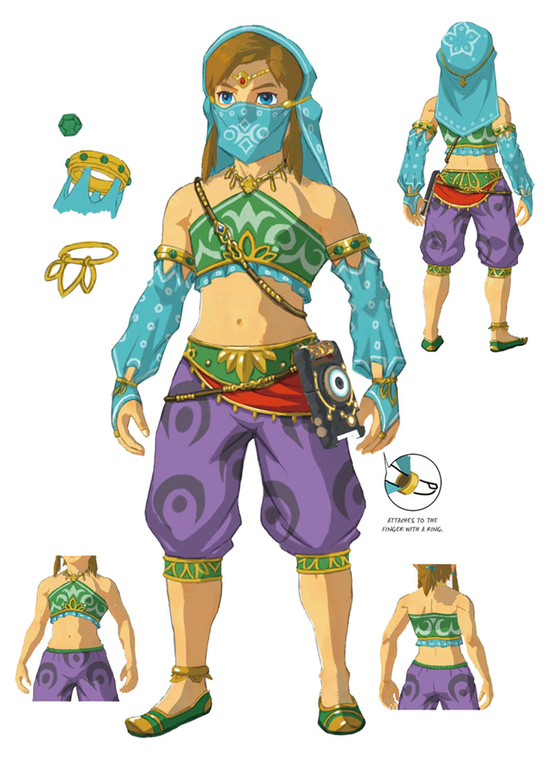 Link Gerudo Set Art from The Legend of Zelda: Breath of the Wild