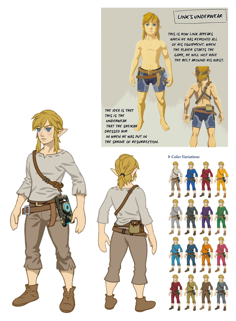 Link Unequipped Art from The Legend of Zelda: Breath of the Wild