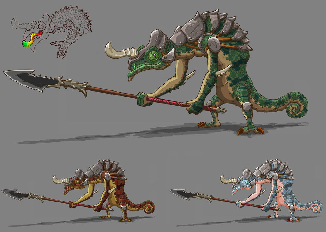 Lizalfos Art from The Legend of Zelda: Breath of the Wild