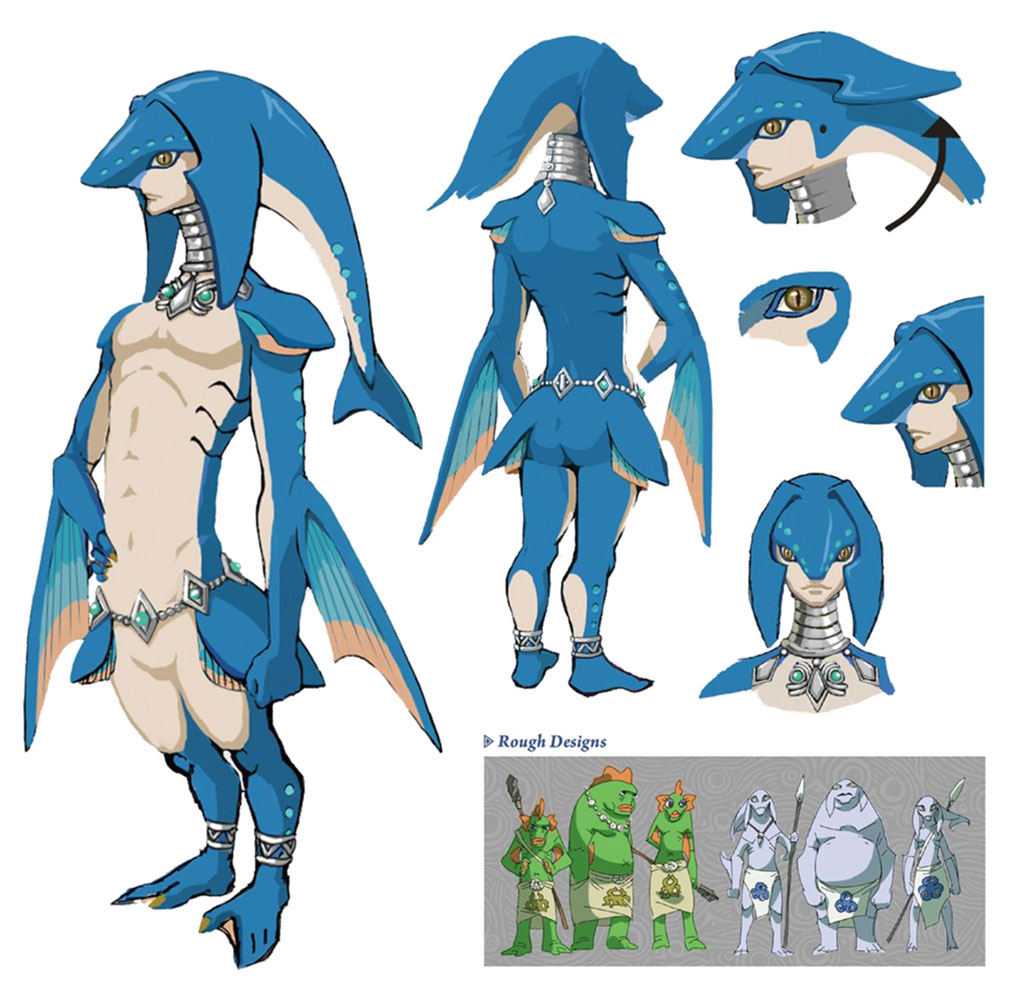 Male Zora Art from The Legend of Zelda: Breath of the Wild