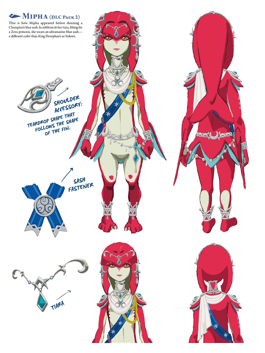 Mipha DLC Outfit Art from The Legend of Zelda: Breath of the Wild