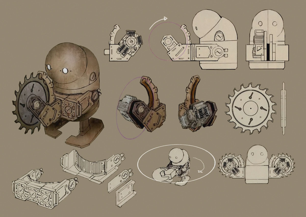 Circular Saw Enemy Machine Art from NieR: Automata
