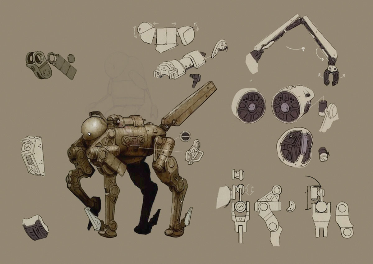 Medium Quadruped Machine Art from NieR: Automata