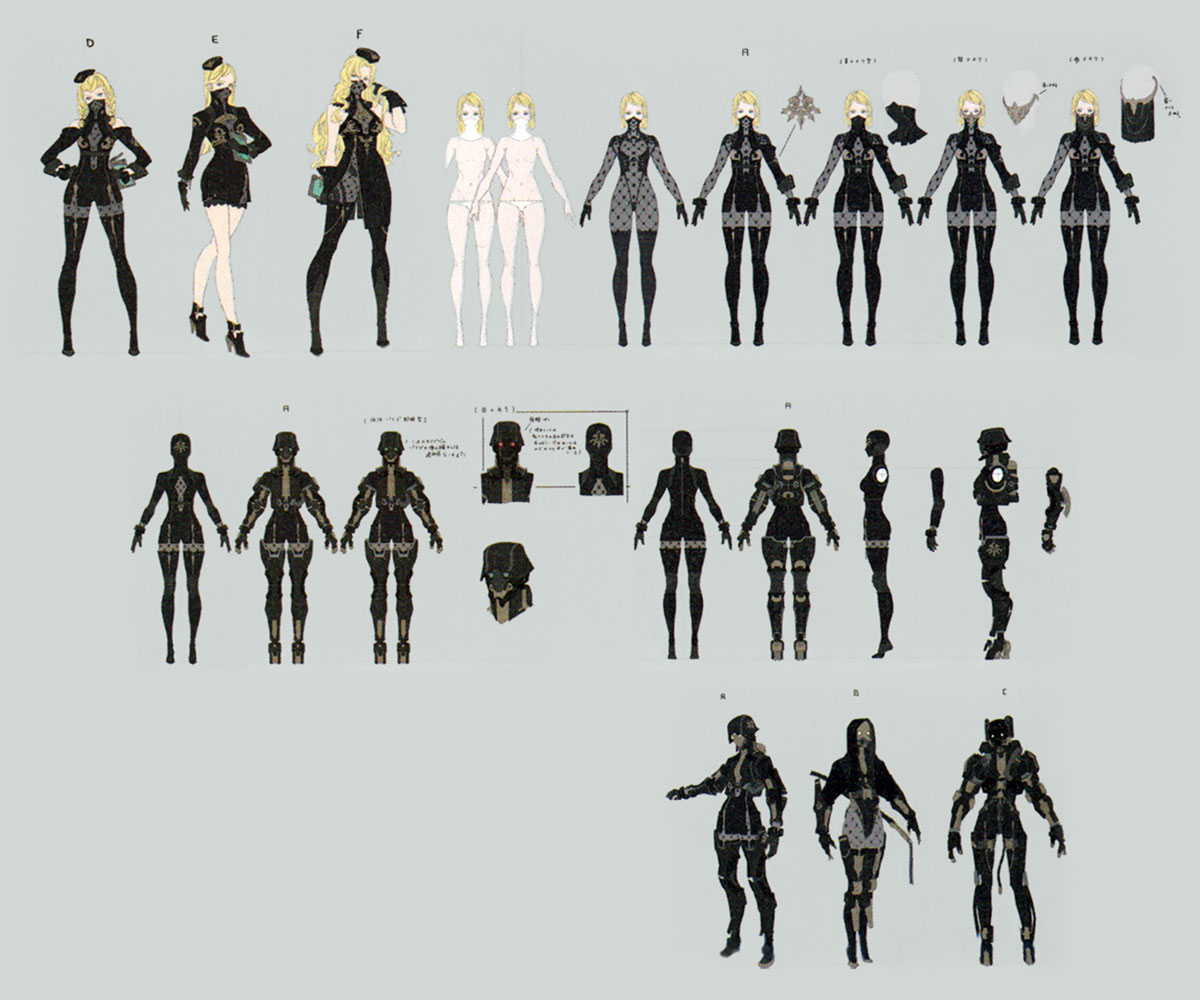 YoRHa Operator Concept Art from NieR: Automata
