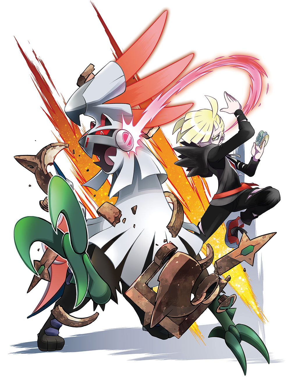 Gladion & Silvally Art from Pokémon Sun and Moon