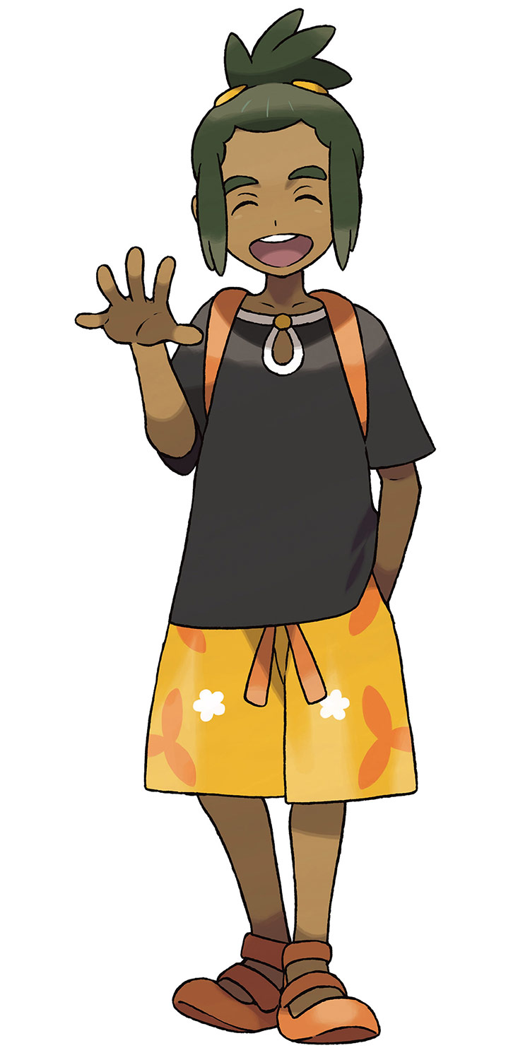 Hau Art from Pokémon Sun and Moon