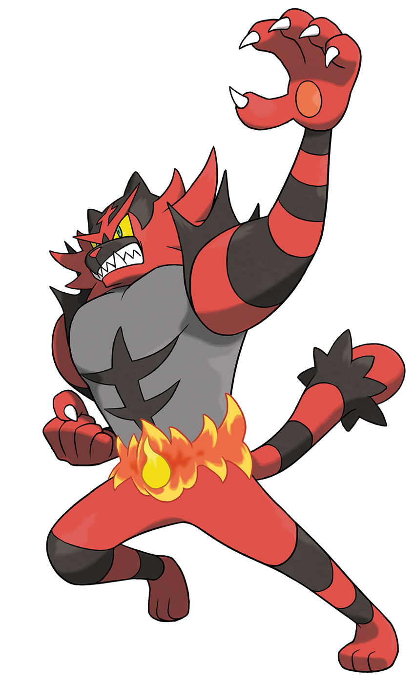 Incineroar Art from Pokémon Sun and Moon