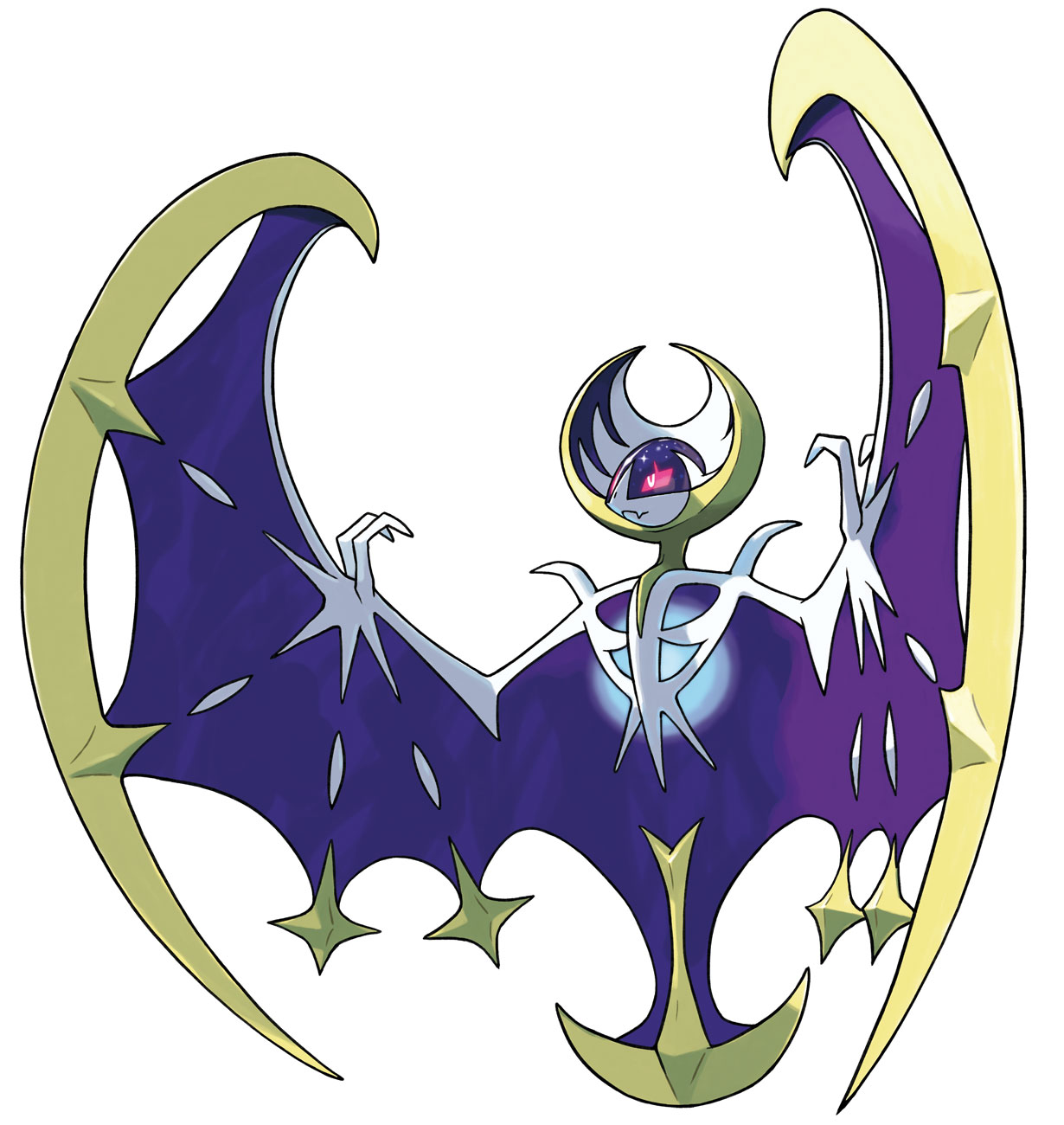 Lunala Art from Pokémon Sun and Moon