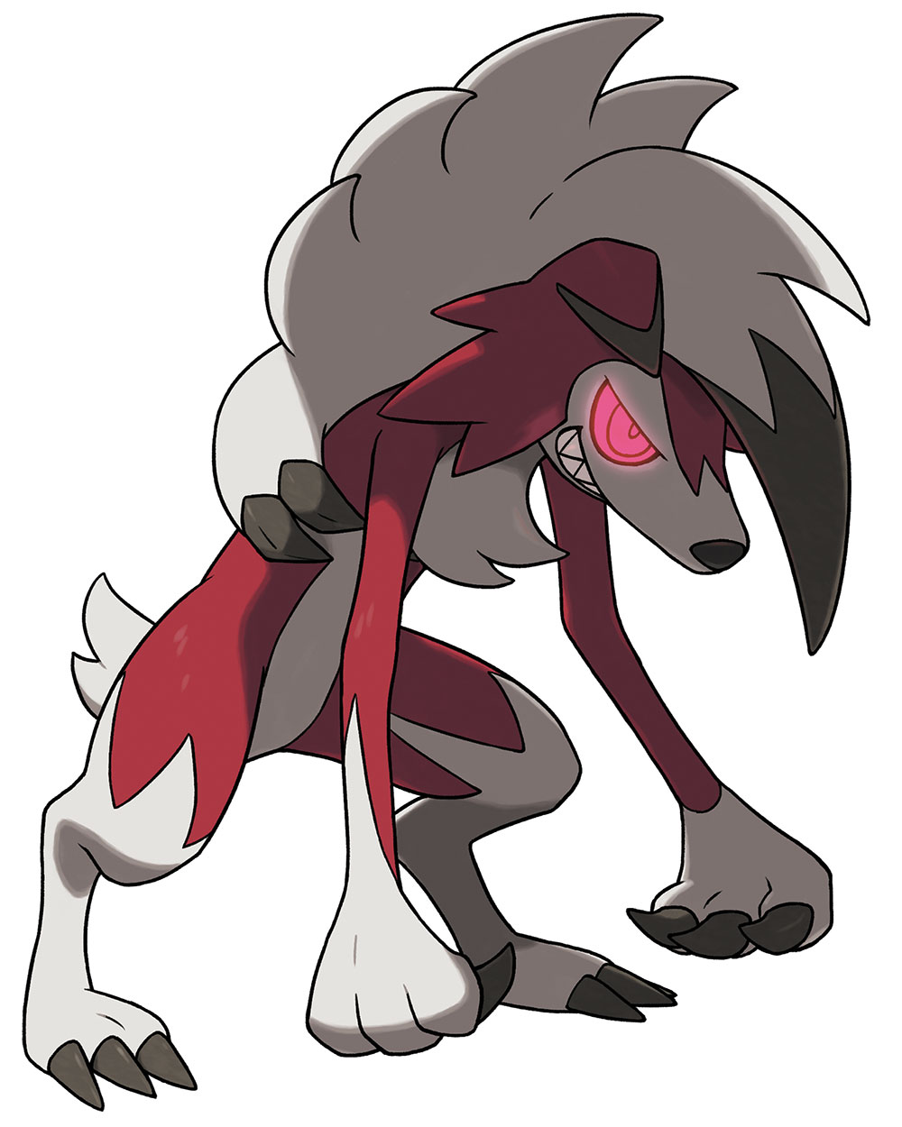 Lycanroc Midnight Art from Pokémon Sun and Moon
