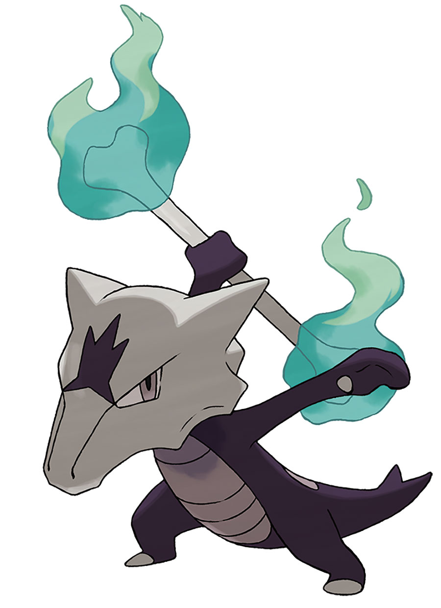 Alolan Marowak Art from Pokémon Sun and Moon