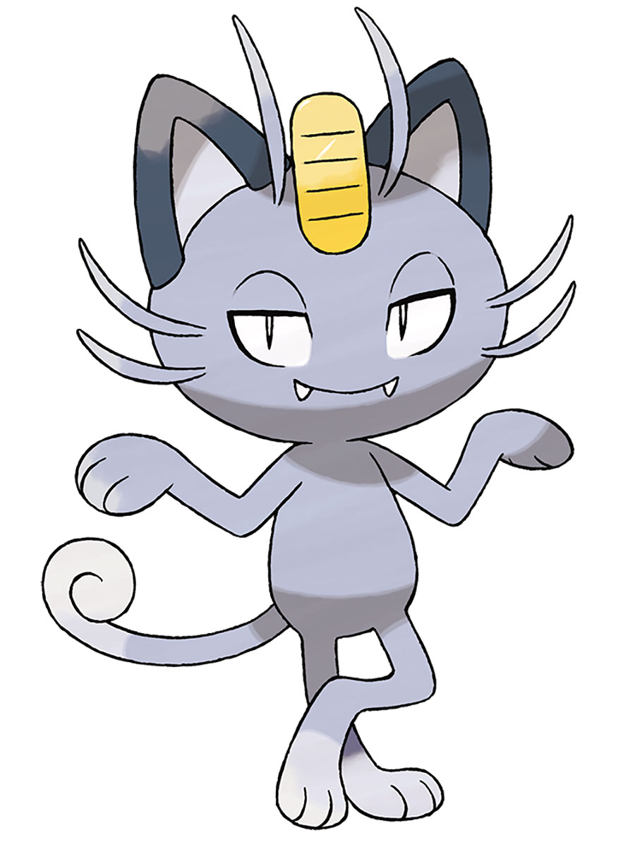 Alolan Meowth Art from Pokémon Sun and Moon