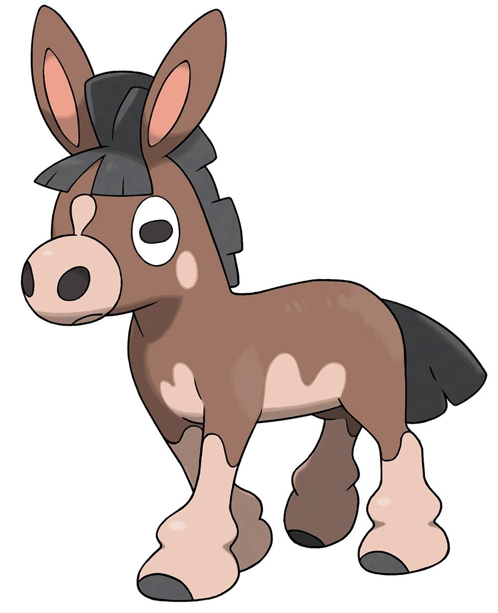 Mudbray Art from Pokémon Sun and Moon