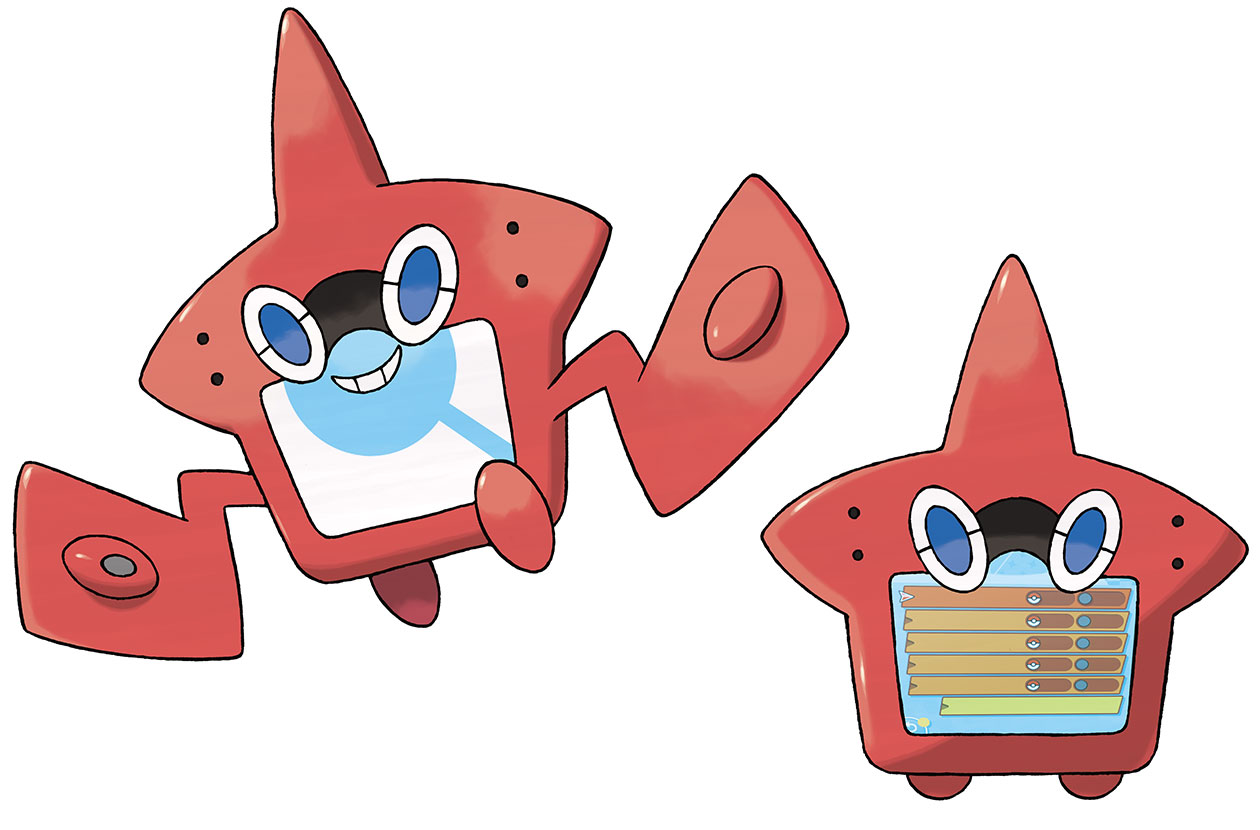 Rotom Pokedex Art from Pokémon Sun and Moon