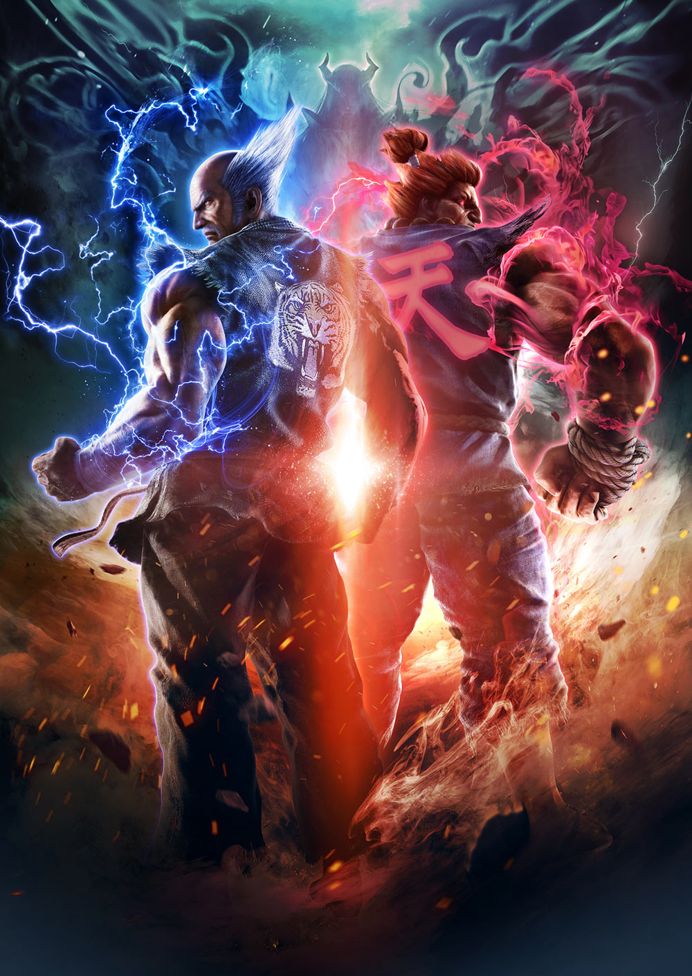 Heihachi & Akuma Key Art from Tekken 7: Fated Retribution