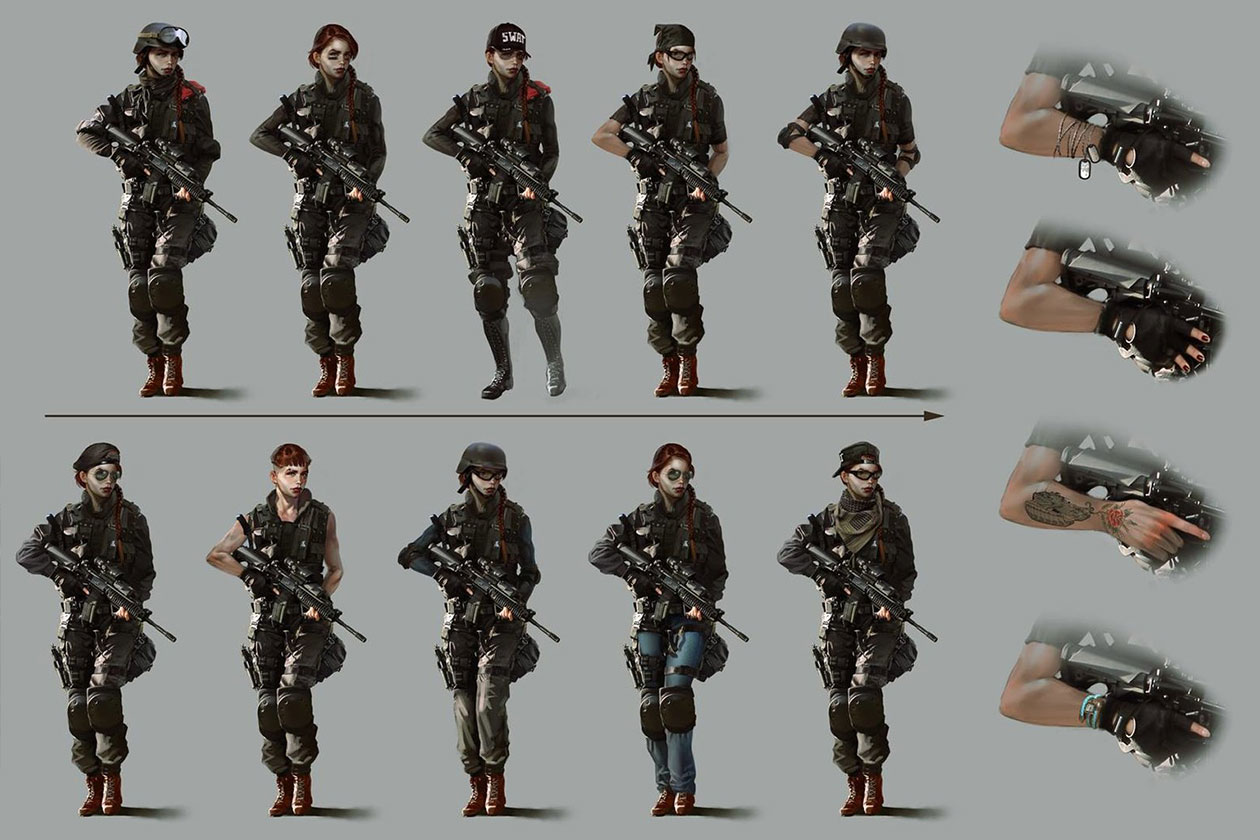 Ash's Gear & Armor Art from Tom Clancy's Rainbow Six Siege