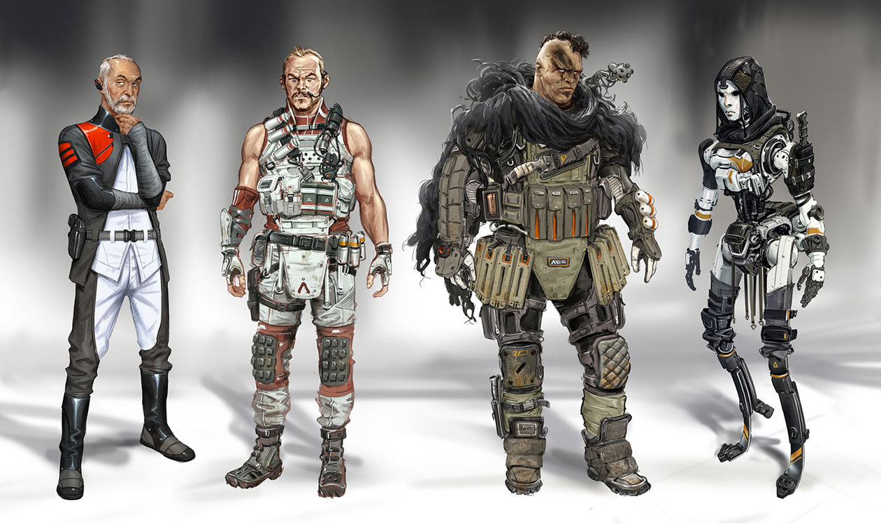 Characters Concept Art from Titanfall 2