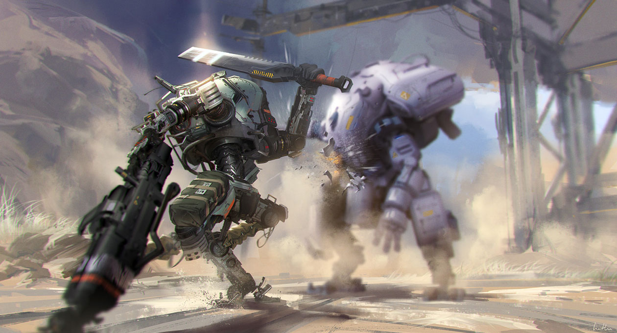 Titan Battle Art from Titanfall 2