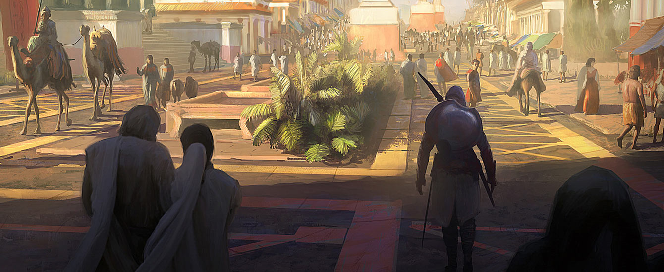 Alexandria Entrance Concept Art from Assassin's Creed Origins