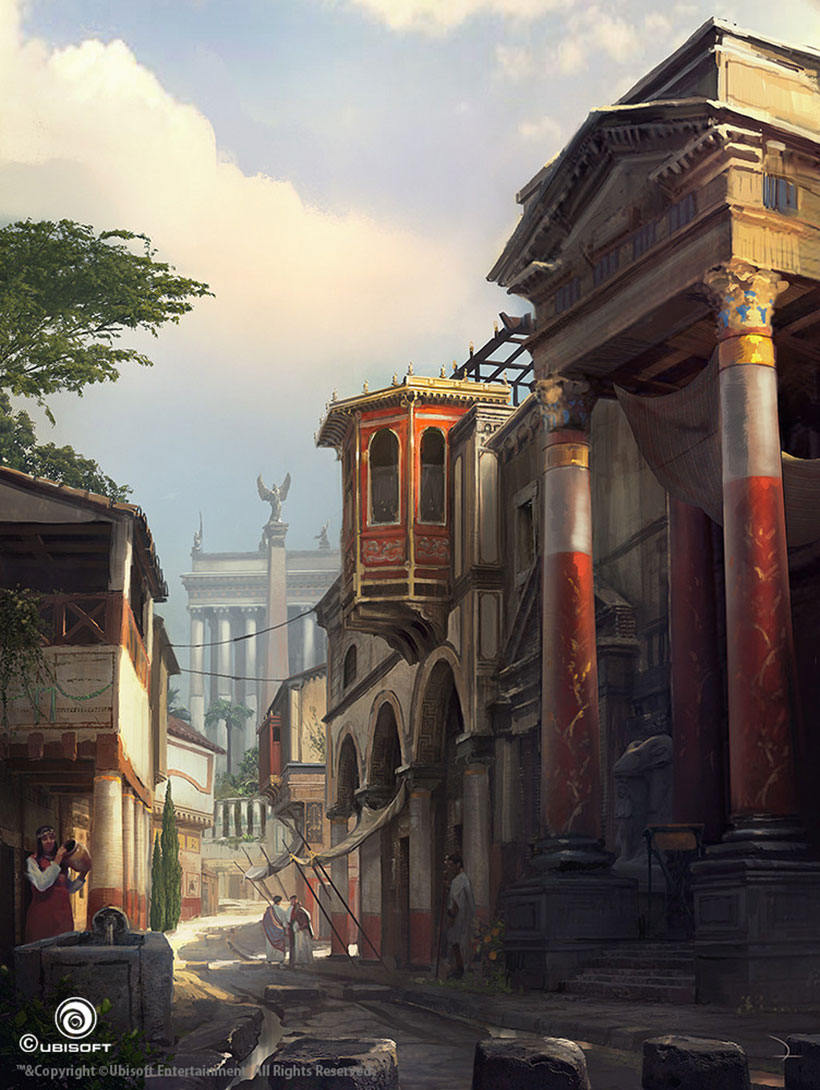 Alexandria Road Concept Art from Assassin's Creed Origins