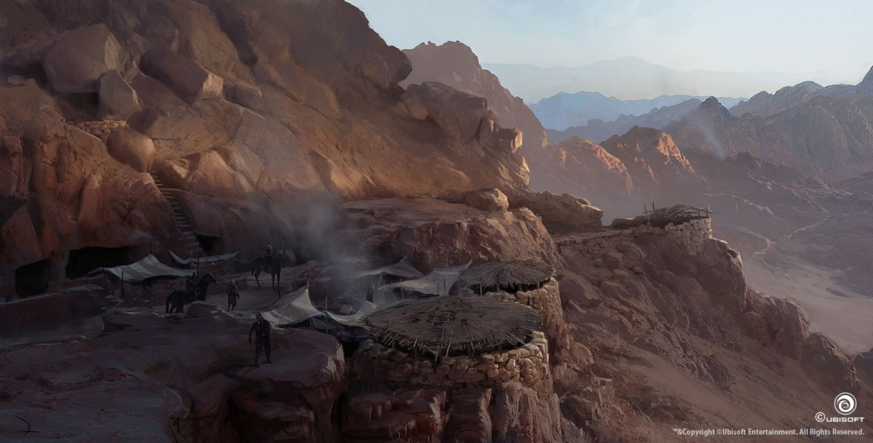 Bandit Mountain Camp Concept Art from Assassin's Creed Origins