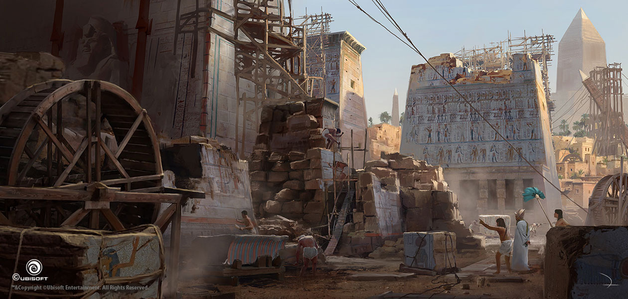Construction Site Concept Art from Assassin's Creed Origins