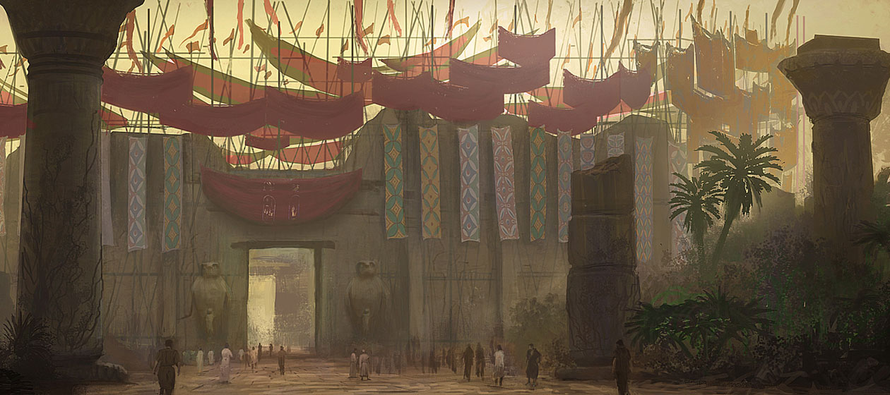 Crocodilopolis Arena Concept Art from Assassin's Creed Origins