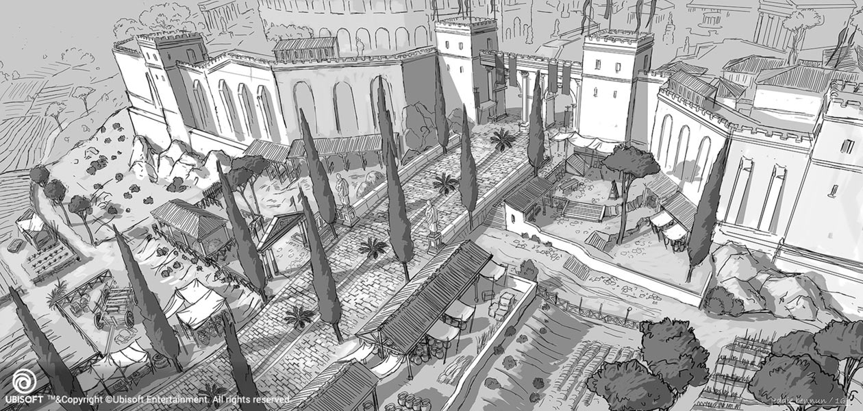 Cyrene Qara Gates Sketch from Assassin's Creed Origins