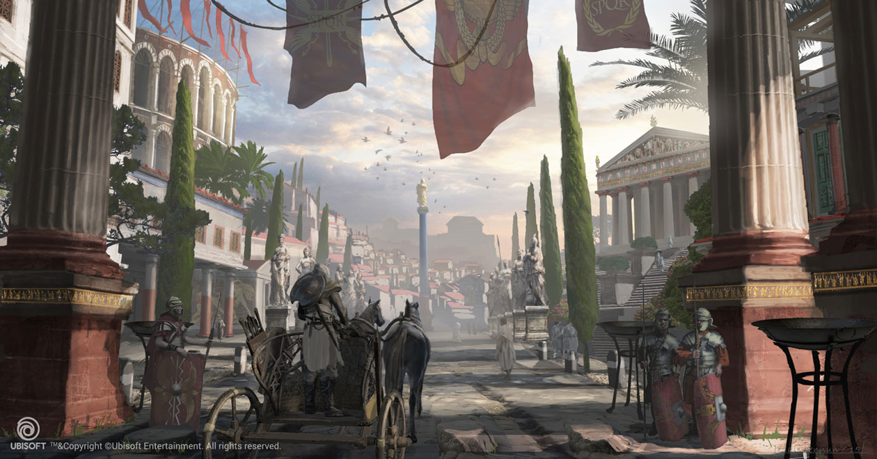 Cyrene Qara Gates Concept Art from Assassin's Creed Origins