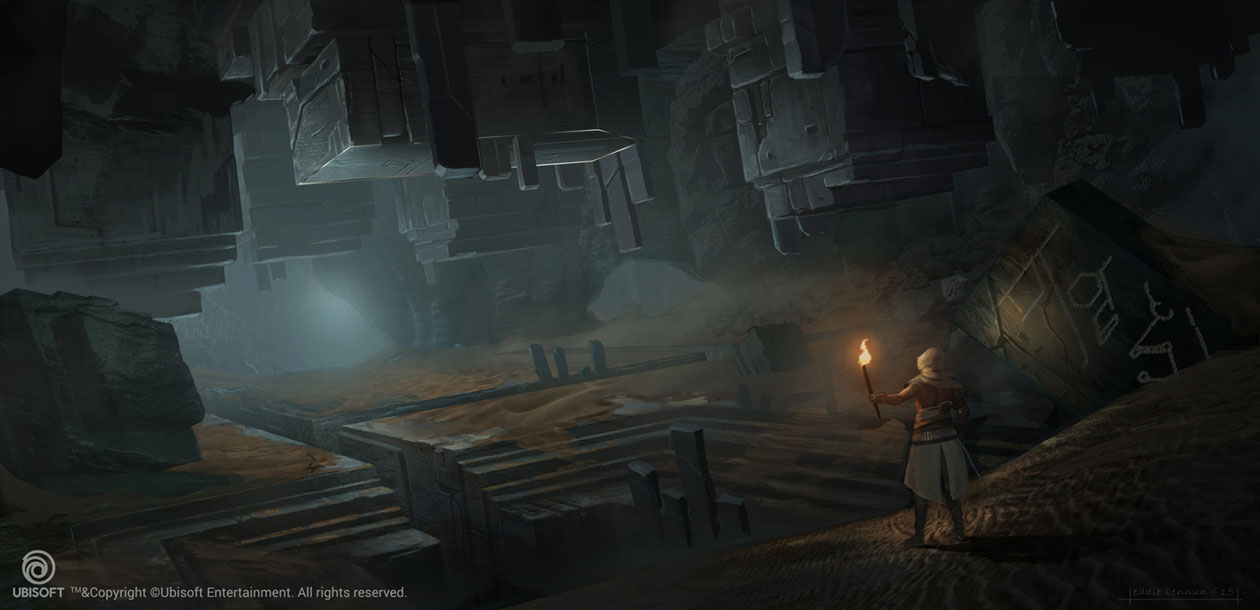 First Civilization Cave Concept Art from Assassin's Creed Origins