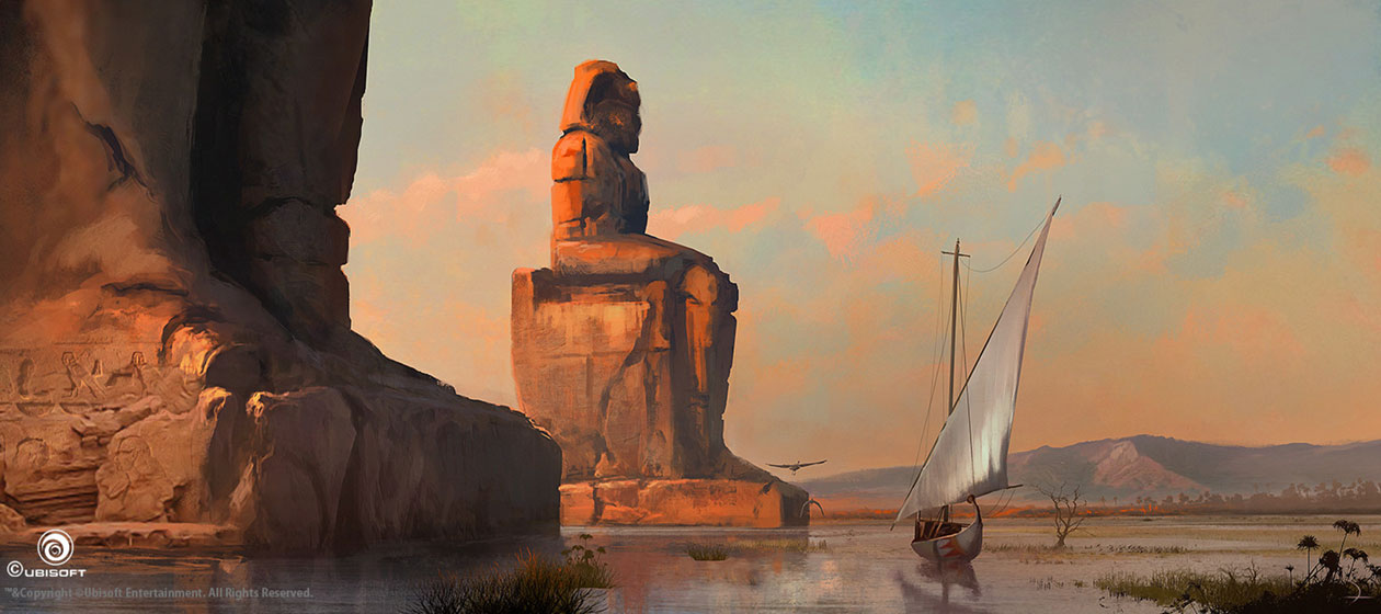 Flooded Ruins Concept Art from Assassin's Creed Origins