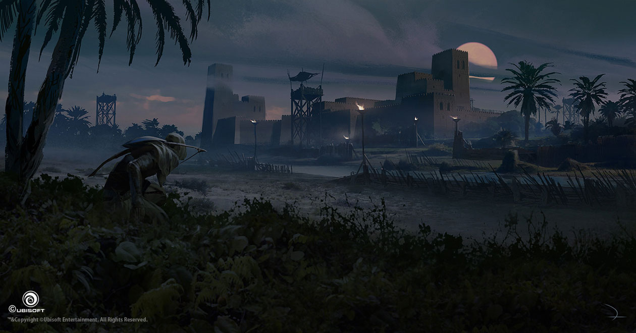 Fort Military Zone Concept Art from Assassin's Creed Origins