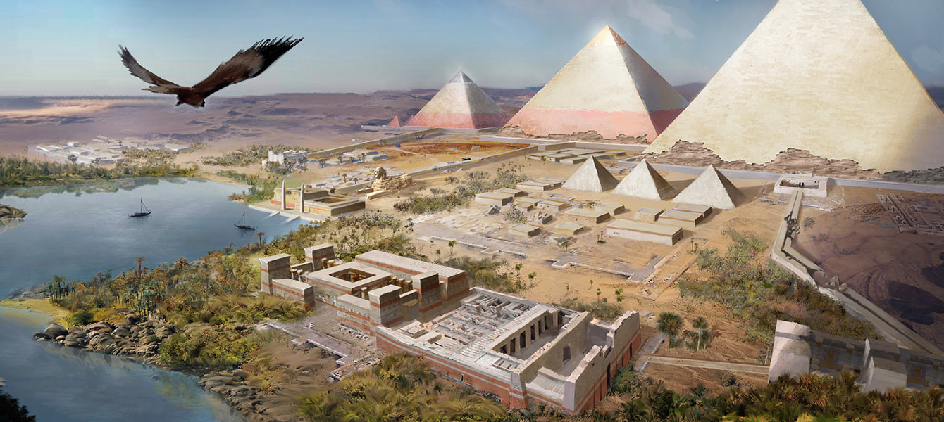 Giza Landscape Concept Art from Assassin's Creed Origins