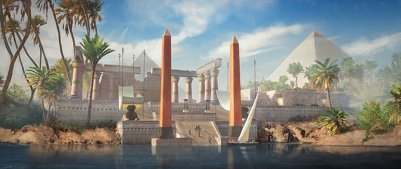 Giza Port Concept Art from Assassin's Creed Origins
