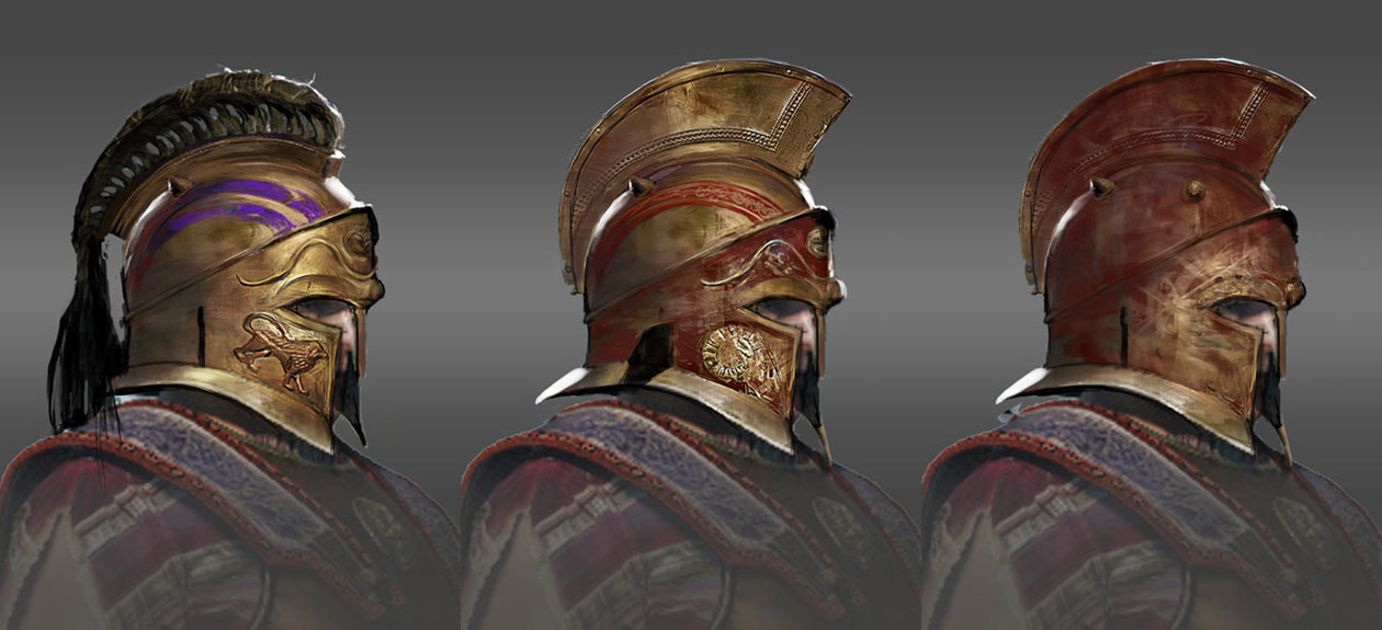 Helmets Concept Art from Assassin's Creed Origins