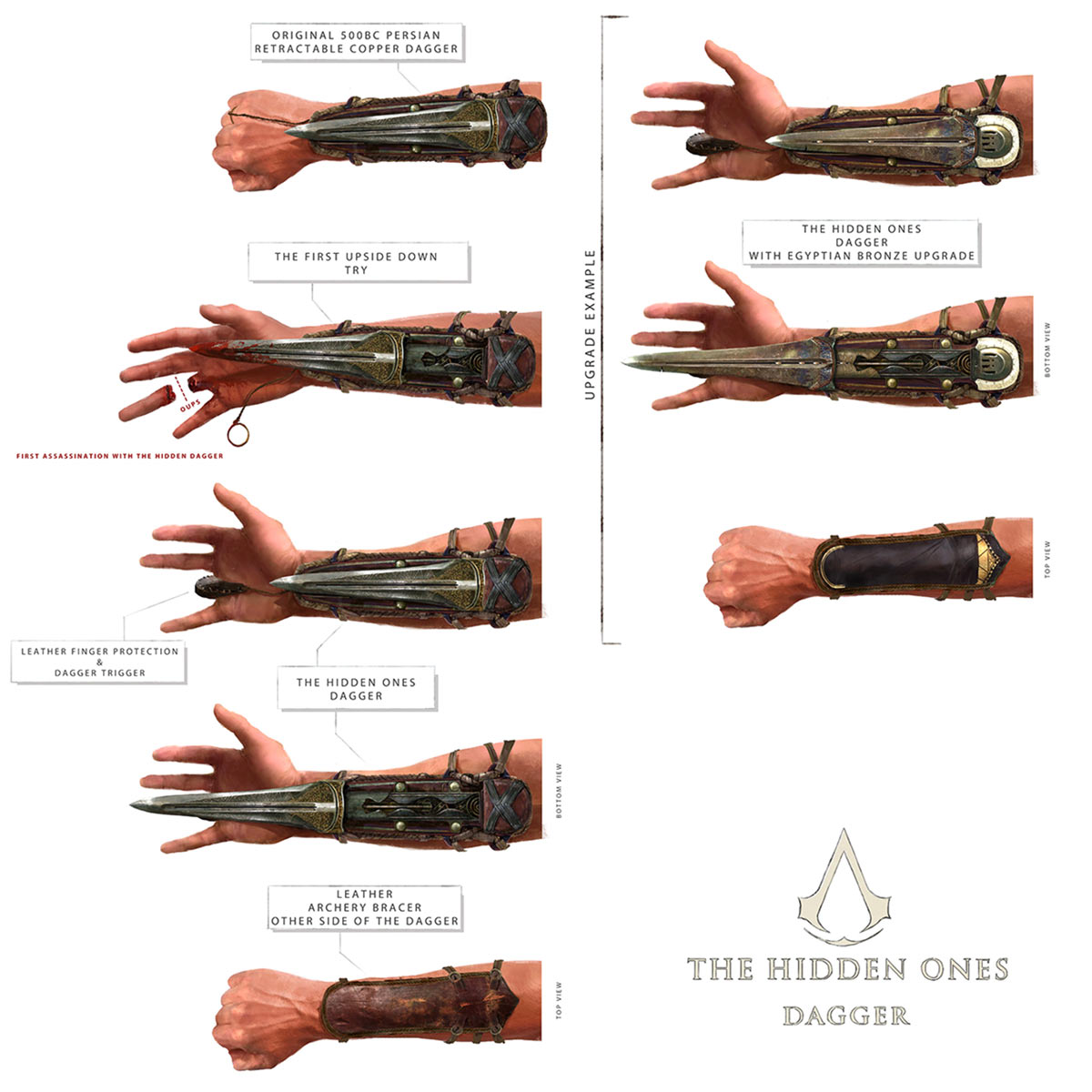 Hidden Blade Concept Art from Assassin's Creed Origins