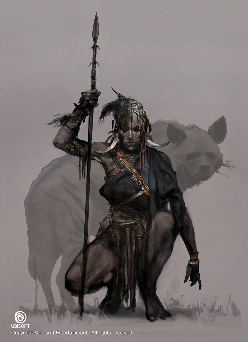 Huntress Concept Art from Assassin's Creed Origins