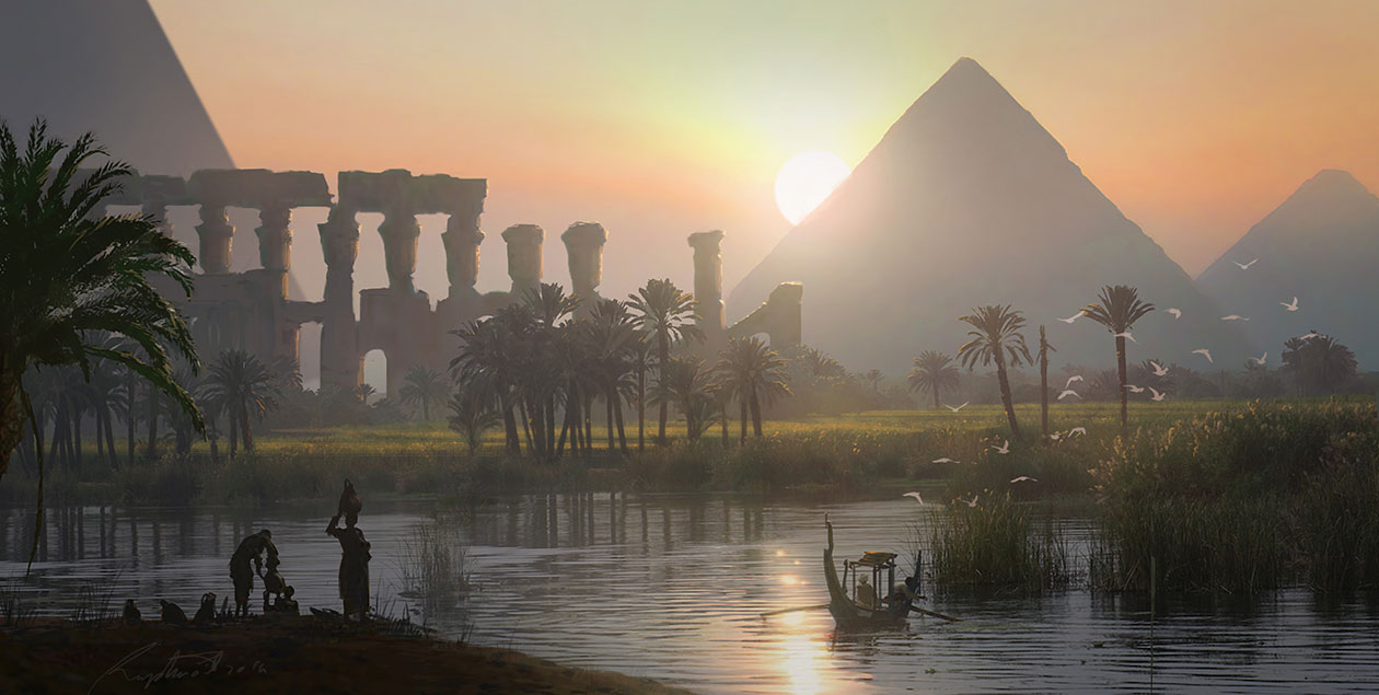Nile Pyramids Concept Art from Assassin's Creed Origins
