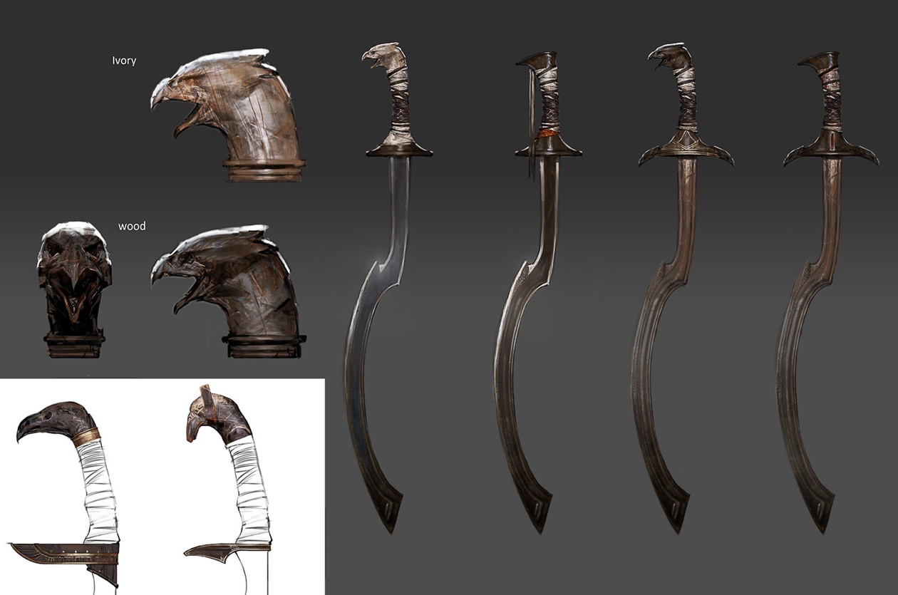 Swords Concept Art from Assassin's Creed Origins