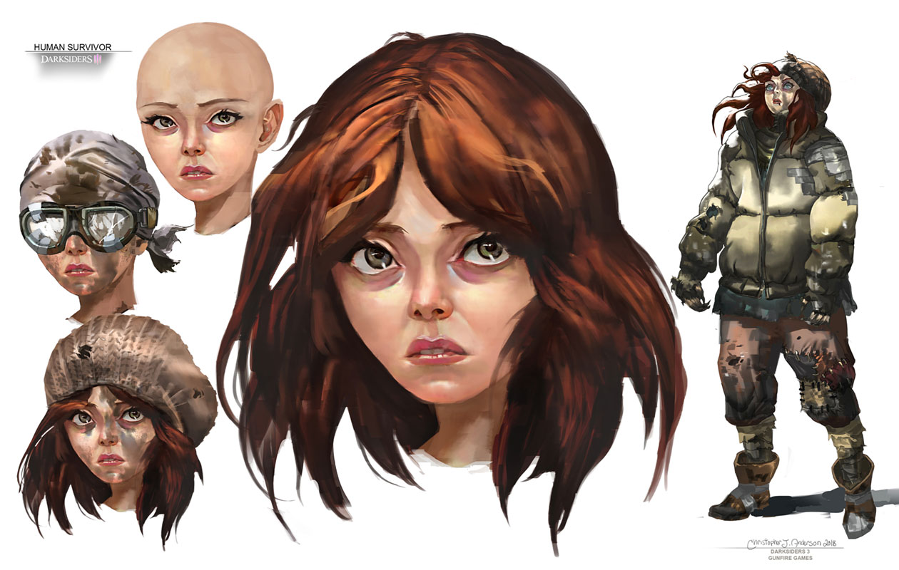 Young Human Survivor Art from Darksiders III