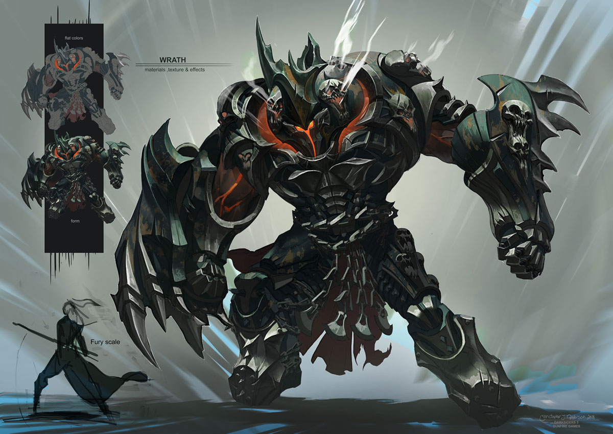 Wrath Art from Darksiders III